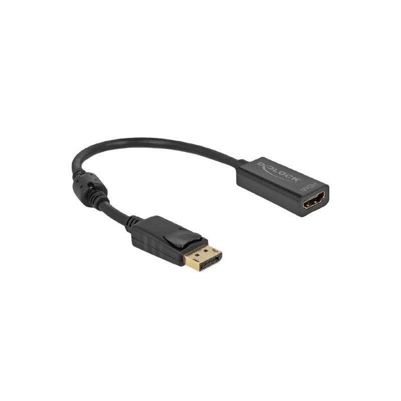 DeLOCK Adattatore DisplayPort 1.2 maschio a HDMI femmina 4K passivo nero