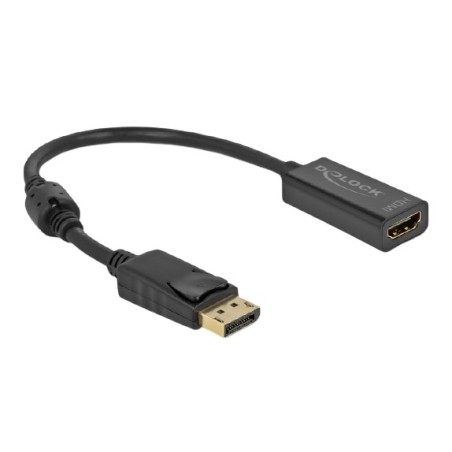 DeLOCK Adattatore DisplayPort 1.2 maschio a HDMI femmina 4K passivo nero