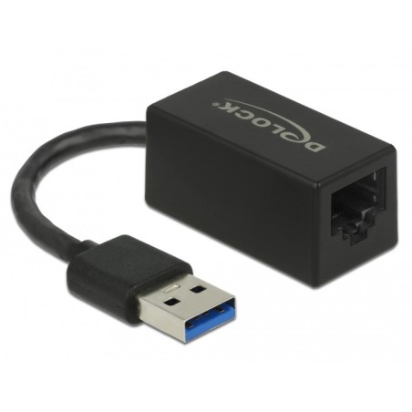 DeLOCK Adattatore USB Tipo-A da Gigabit LAN compatto nero