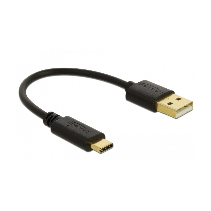 DeLOCK Cavo di ricarica USB di Tipo-A per USB Type-C da 15 cm