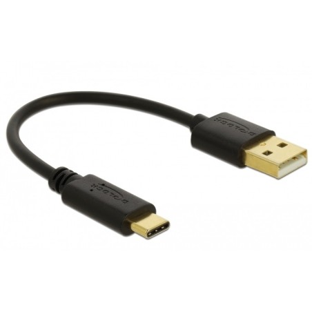 DeLOCK Cavo di ricarica USB di Tipo-A per USB Type-C da 15 cm