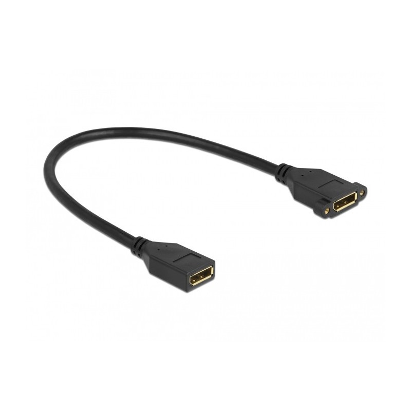 DeLOCK Cavo DisplayPort 1.2 femmina a femmina di montaggio pannello 4K 60 Hz 30 cm