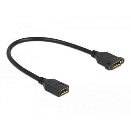 DeLOCK Cavo DisplayPort 1.2 femmina a femmina di montaggio pannello 4K 60 Hz 30 cm