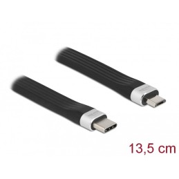 DeLOCK Cavo FPC a nastro piatto USB 2.0 USB Type-C per USB Tipo Micro-B da 13,5 cm PD 3 A