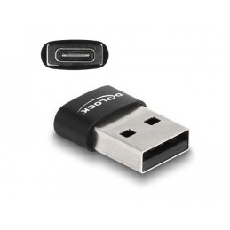 DeLOCK Adattatore USB 2.0 da USB Tipo-A maschio a USB Type-C femmina nero