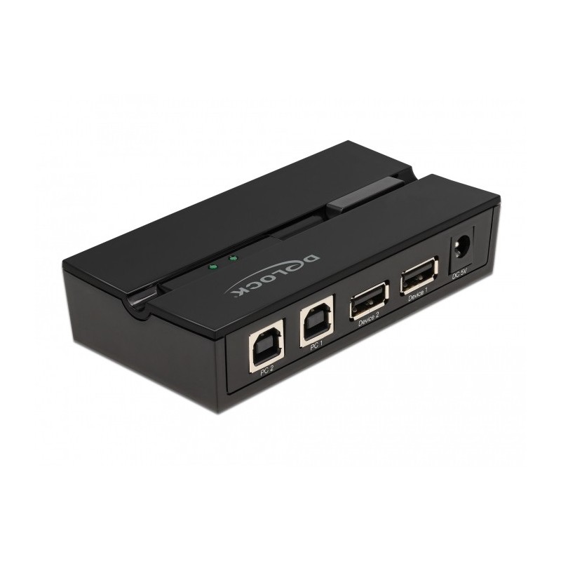 DeLOCK Interruttore USB 2.0 da 2 PC per 2 dispositivi