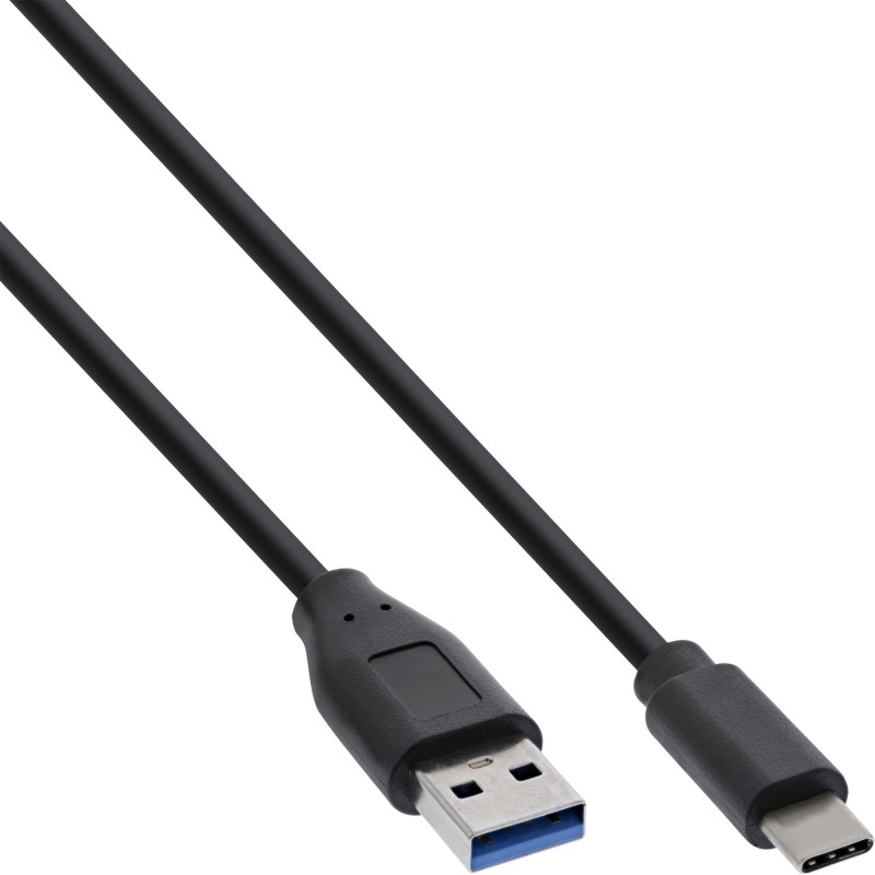 InLine 70pz. Cavo Bulk-Pack USB 3.2, da USB Type-C a A plug, nero, 1m