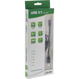 InLine 40pz. Cavo Bulk-Pack USB 3.2, da USB Type-C a A plug, nero, 2m