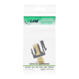 InLine Adattatore Keystone, per cavo satellitare, 2x prese F, bianco