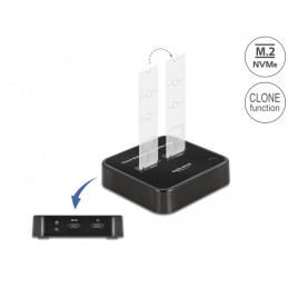 DeLOCK Docking Station M.2 per 2 x M.2 NVMe PCIe SSD con funzione di clonazione