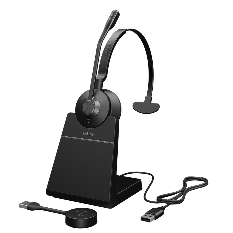 Jabra 9553-415-111 cuffia e auricolare Wireless A Padiglione Ufficio Nero, Titanio