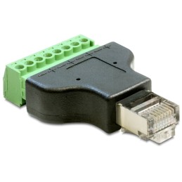 DeLOCK 65389 adattatore per inversione del genere dei cavi RJ45 8p Nero, Verde