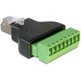 DeLOCK 65389 adattatore per inversione del genere dei cavi RJ45 8p Nero, Verde