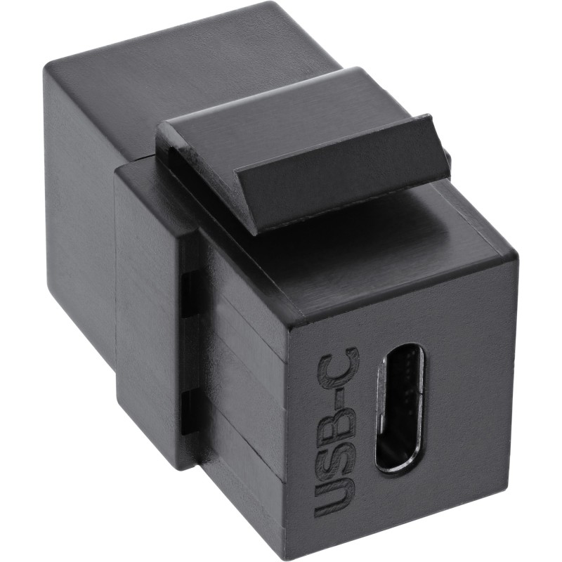 InLine Inserto Snap-In USB 3.1 Type-C femmina femmina, nero