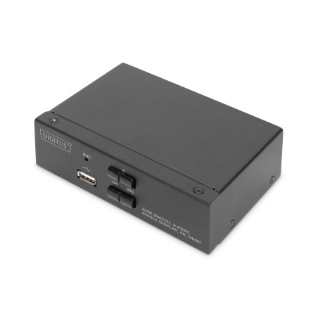 Digitus Switch KVM, 2 porte, schermo singolo 4K, HDMI®