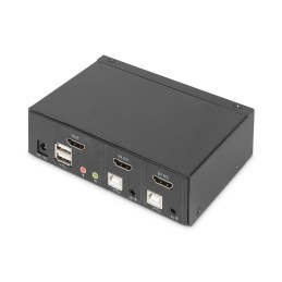 Digitus Switch KVM, 2 porte, schermo singolo 4K, HDMI®