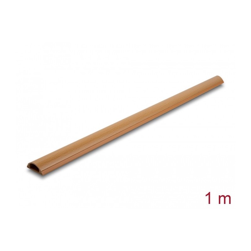 DeLOCK Passacavi autoadesivo 30 x 11 mm - lunghezza 1 m effetto legno