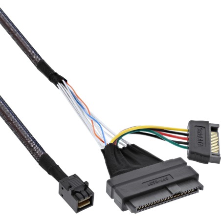 InLine Cavo SATA U.2, SSD con U.2 (SFF-8639) a SFF-8643 + Corrente, 0,5m