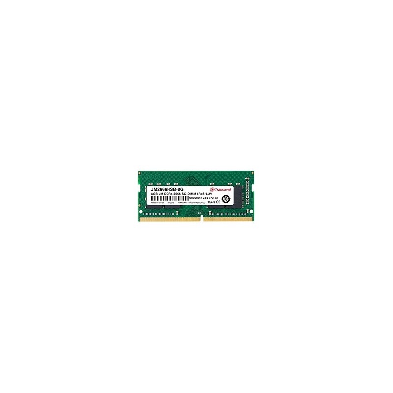 Transcend JM2666HSB-8G memoria 8 GB 1 x 8 GB DDR4 2666 MHz