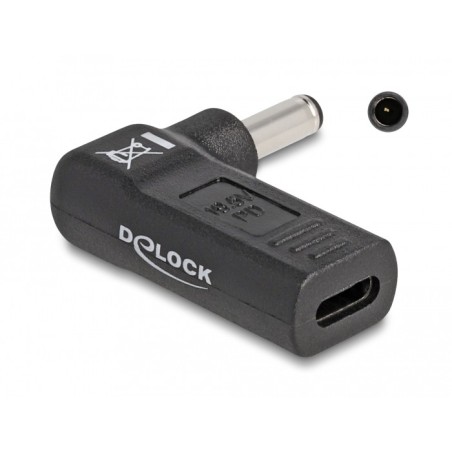 DeLOCK Adattatore per portatile Cavo di ricarica USB Type-C femmina per Dell 4,5 x 3,0 mm maschio 90° angolato