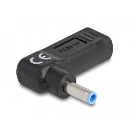 DeLOCK Adattatore per portatile Cavo di ricarica USB Type-C femmina per HP 4,5 x 3,0 mm maschio 90° angolato