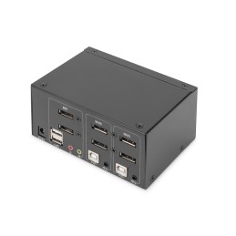 Digitus Switch KVM, 2 porte, Dual Display, 4K, DisplayPort®