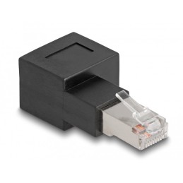 DeLOCK Adattatore da maschio RJ45 a femmina RJ45 Cat.6A 90° angolato verso destra