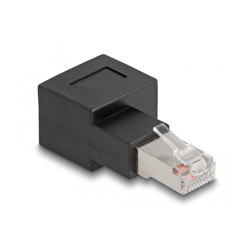 DeLOCK Adattatore da maschio RJ45 a femmina RJ45 Cat.6A 90° angolato verso destra