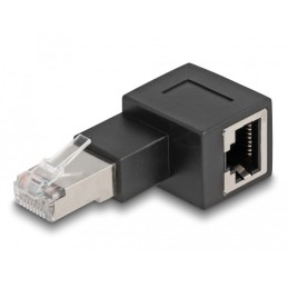 DeLOCK Adattatore da maschio RJ45 a femmina RJ45 Cat.6A 90° angolato verso destra