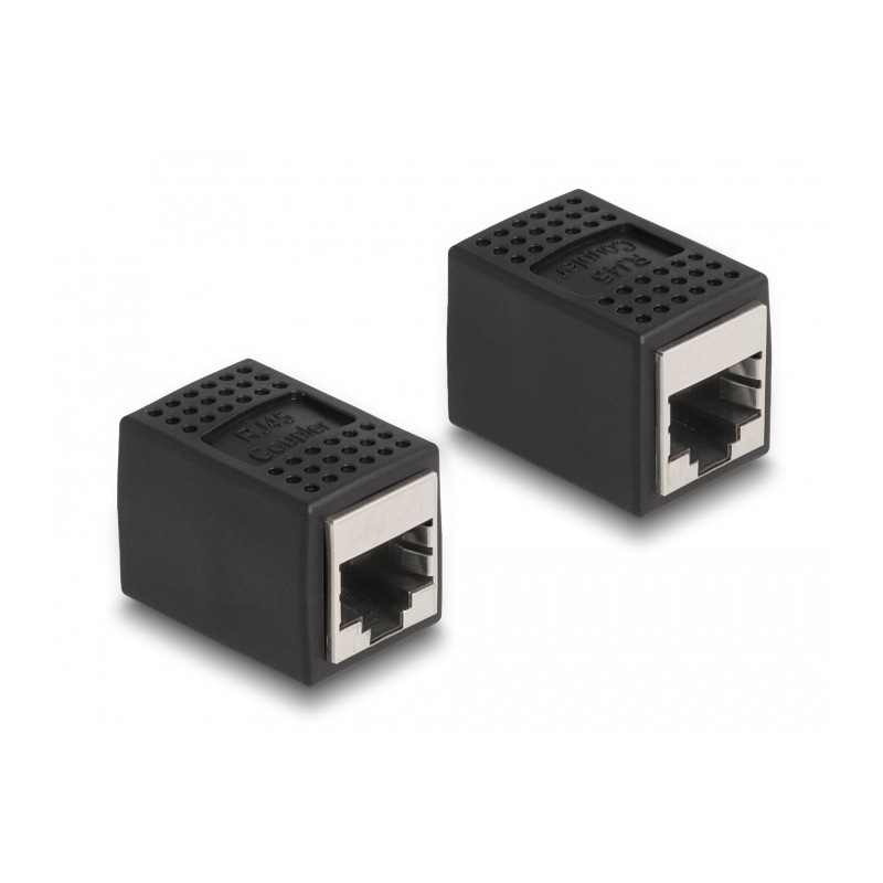 DeLOCK Adattatore RJ45 femmina per RJ45 femmina Cat.6A nero