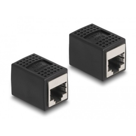 DeLOCK Adattatore RJ45 femmina per RJ45 femmina Cat.6A nero