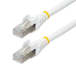 StarTech.com Cavo Ethernet CAT 6a - 5m - Bianco - Cavo di rete LAN Low Smoke Zero Halogen (LSZH) - 10GbE 500MHz 100W PoE++ -