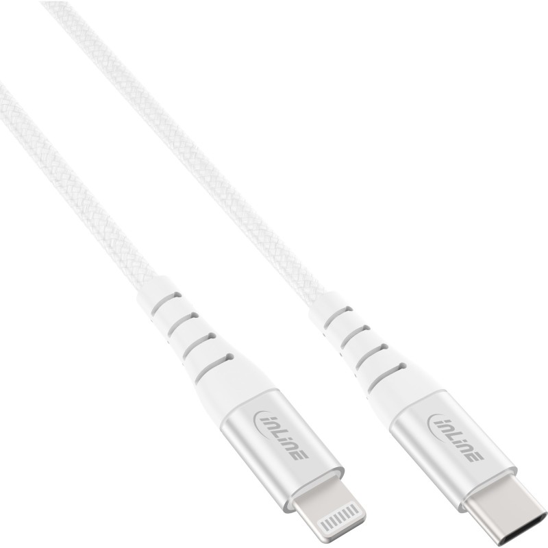 InLine USB-C Cavo Lightning, per iPad, iPhone, iPod, iPod, silver alluminio, 2m