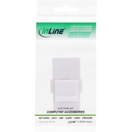 InLine Inserto Snap-In USB 3.1 Type-C femmina femmina, bianco