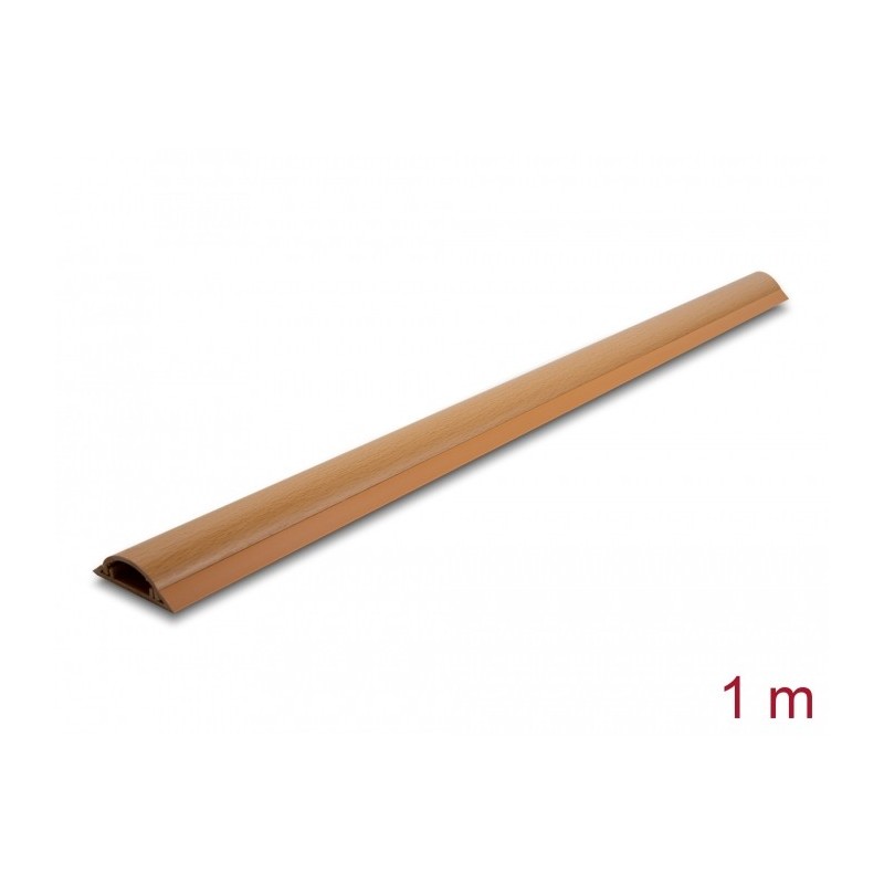 DeLOCK Passacavi autoadesivo 50 x 13 mm - lunghezza 1 m effetto legno