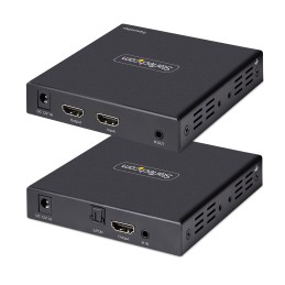 StarTech.com Extender HDMI 4K su Cavo Ethernet CAT5 CAT6, Video Extender 4K 60Hz HDR fino a 70m, Uscita HDMI e Audio S PDIF su