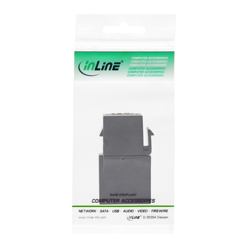 InLine HDMI Keystone Snap-In insert 4K 60Hz, presa HDMI A, angolata, nero