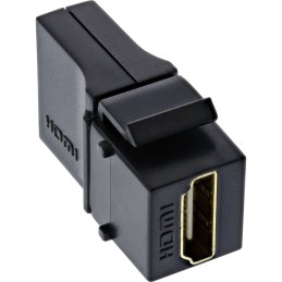 InLine HDMI Keystone Snap-In insert 4K 60Hz, presa HDMI A, angolata, nero