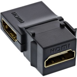 InLine HDMI Keystone Snap-In insert 4K 60Hz, presa HDMI A, angolata, nero