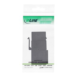 InLine USB 2.0 Keystone Snap-In Insert, USB-A F F, angolato, nero