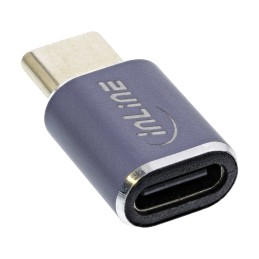 InLine Adattatore USB4, USB-C maschio femmina, alluminio, grigio