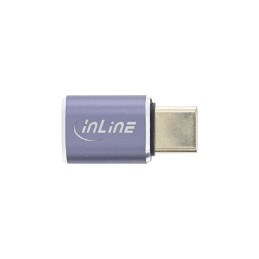 InLine Adattatore USB4, USB-C maschio femmina, alluminio, grigio