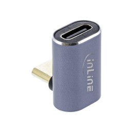 InLine USB4 Adapter, USB-C m f con angolazione superiore inferiore