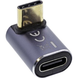 InLine USB4 Adapter, USB-C m f con angolazione superiore inferiore