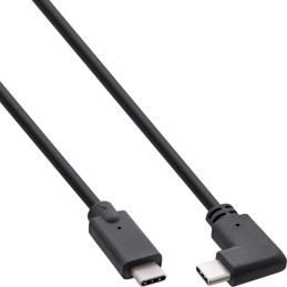 InLine Cavo USB 3.2 Gen.2, spina spina USB-C angolata, nero, 1,5m