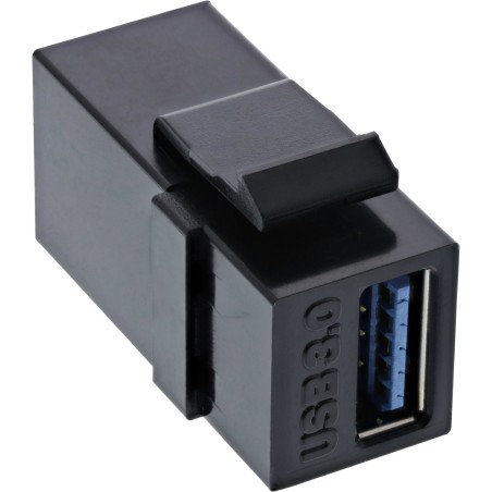 InLine USB 3.0 Keystone Snap-In insert, presa USB-A, nero