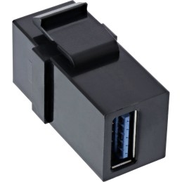 InLine USB 3.0 Keystone Snap-In insert, presa USB-A, nero