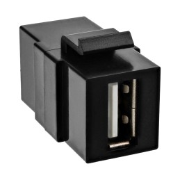 InLine USB 2.0 Keystone Snap-In insert, USB A fem. fem., alloggiamento nero