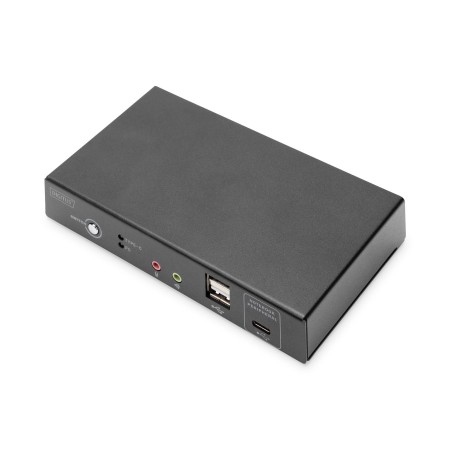 Digitus Switch KVM, 2 porte, 4K30Hz, USB-C USB HDMI in, HDMI out, rete