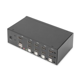 Digitus Switch KVM, 4 porte, schermo doppio, 4K, HDMI®